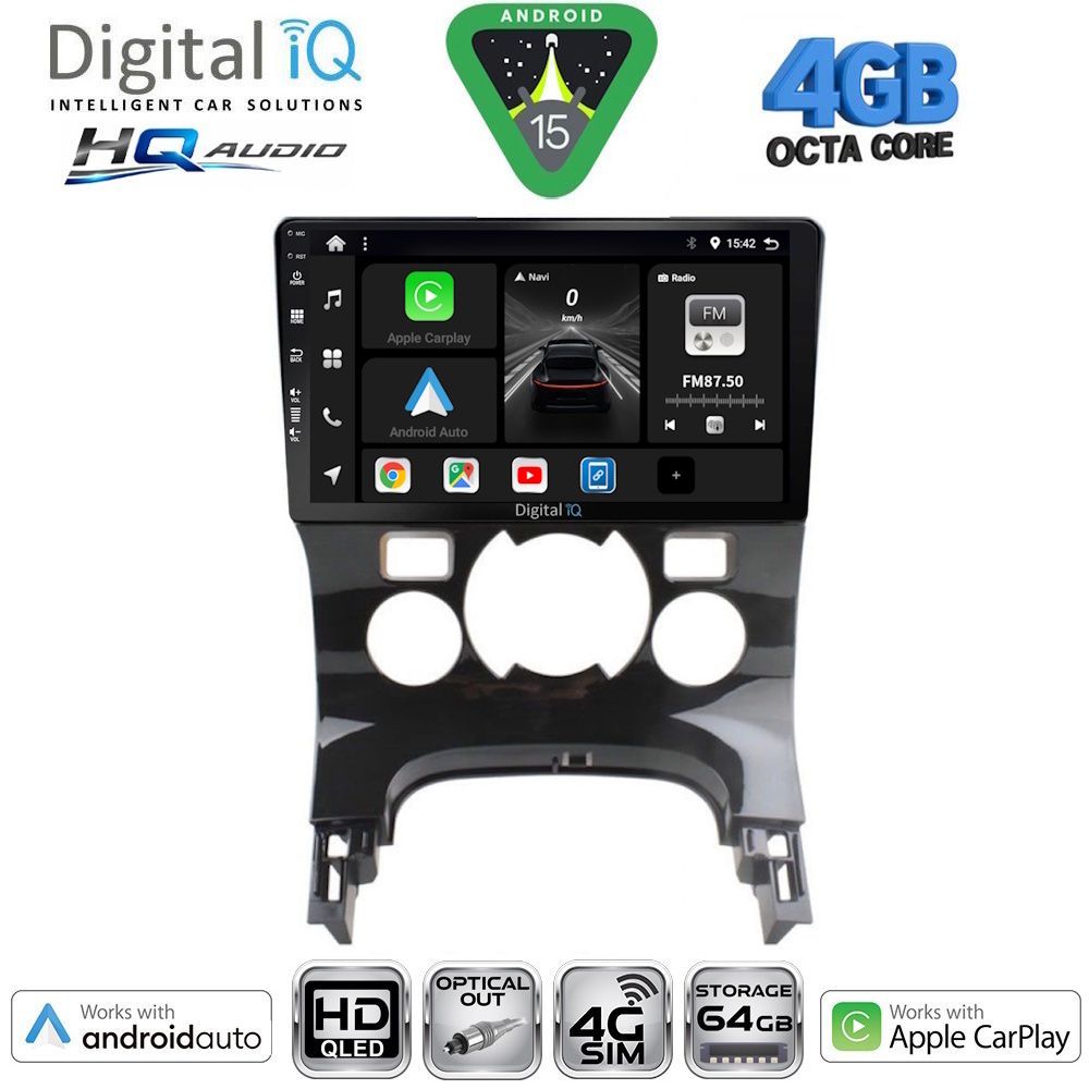 Βλησαρούλης Car Center - DIGITAL IQ BXK 19515_CPAA CLIMA (9inc) MULTIMEDIA TABLET for PEUGEOT 3008 mod. 2008-2016 με CLIMA