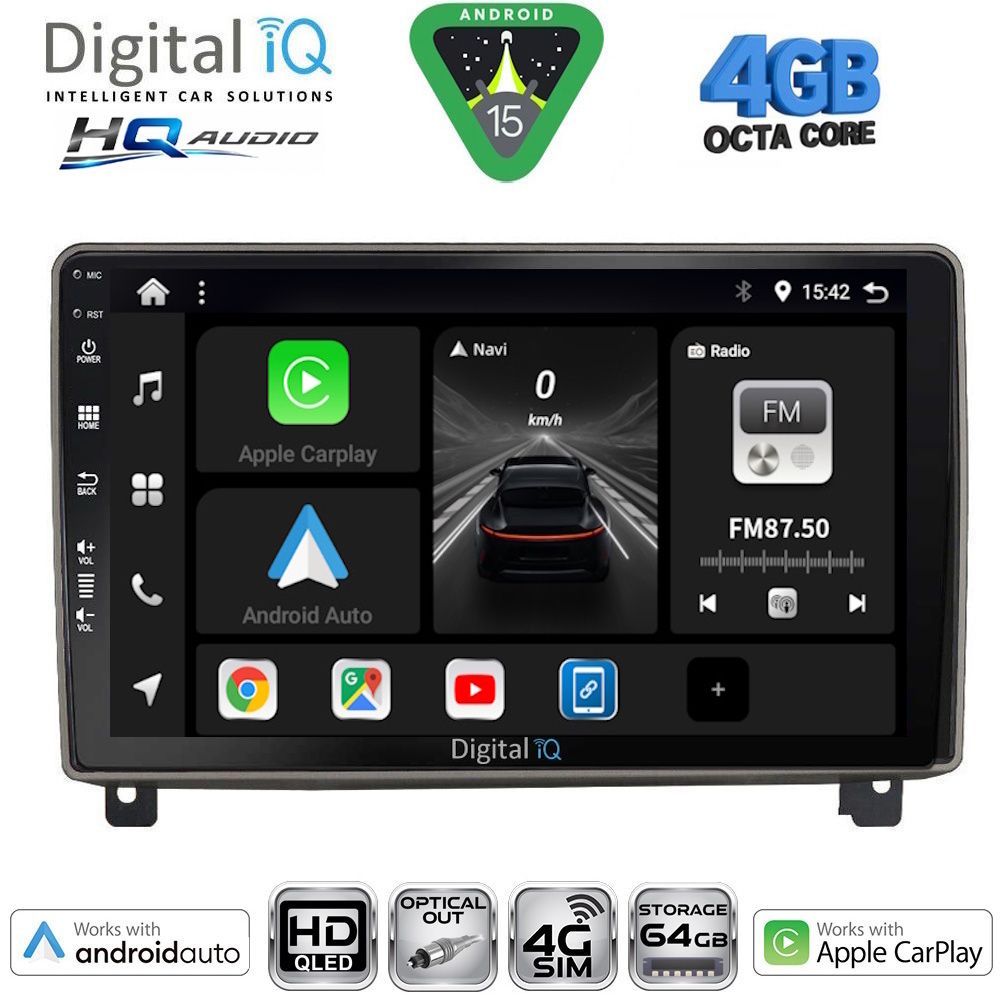 Βλησαρούλης Car Center - DIGITAL IQ BXK 19517_CPAA (9inc) MULTIMEDIA TABLET for PEUGEOT 407 mod. 2004-2011