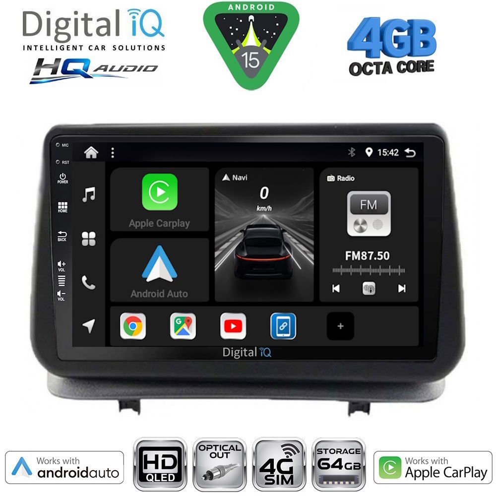 Βλησαρούλης Car Center - DIGITAL IQ BXK 19543_CPAA (9inc) MULTIMEDIA TABLET for RENAULT CLIO mod. 2005-2011