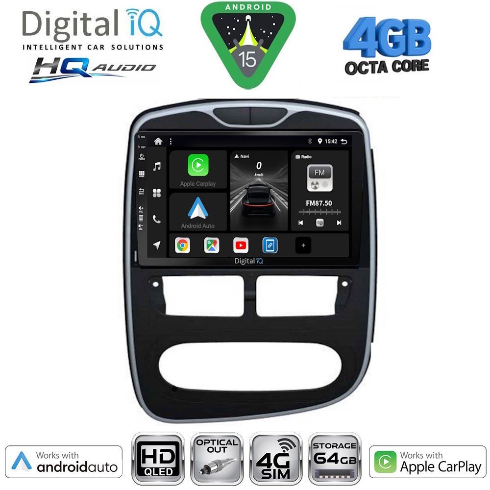 Βλησαρούλης Car Center - DIGITAL IQ BXK 19544_CPAA (10inc) MULTIMEDIA TABLET for RENAULT CLIO mod. 2012-2015