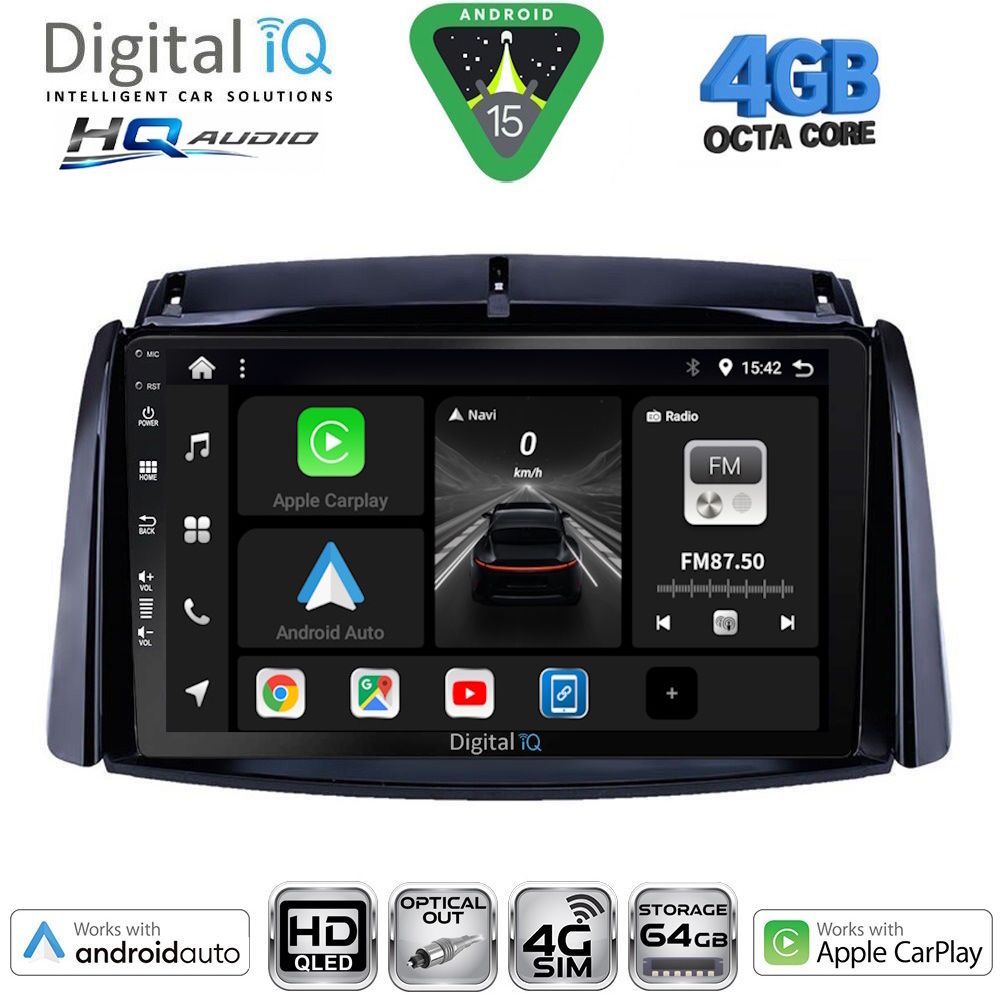 Βλησαρούλης Car Center - DIGITAL IQ BXK 19551_CPAA (9inc) MULTIMEDIA TABLET for RENAULT KOLEOS mod. 2006-2016