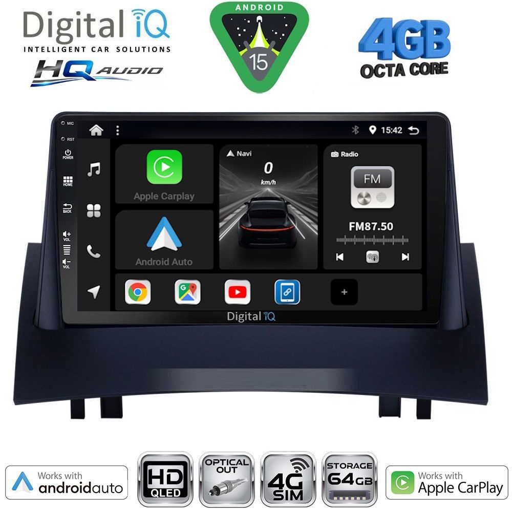 Βλησαρούλης Car Center - DIGITAL IQ BXK 19555_CPAA (9inc) MULTIMEDIA TABLET for RENAULT MEGANE 2 mod. 2002-2008