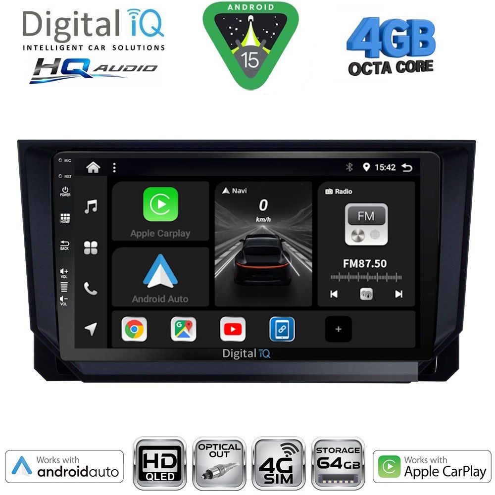 Βλησαρούλης Car Center - DIGITAL IQ BXK 19573_CPAA (9inc) MULTIMEDIA TABLET for SEAT ARONA - IBIZA mod. 2018-2026