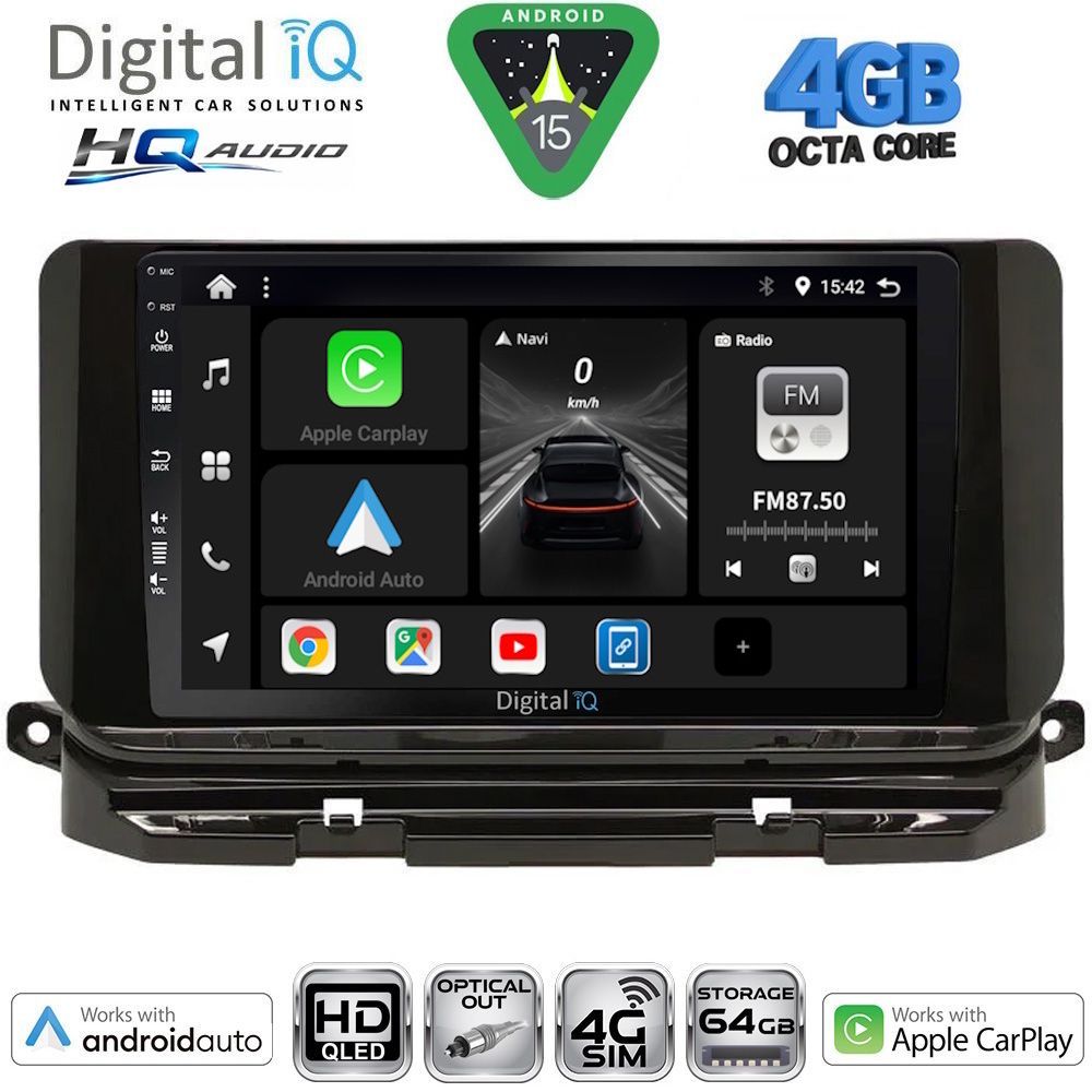 Βλησαρούλης Car Center - DIGITAL IQ BXK 19598_CPAA (10inc) MULTIMEDIA TABLET for SKODA OCTAVIA 8 mod. 2021-2026