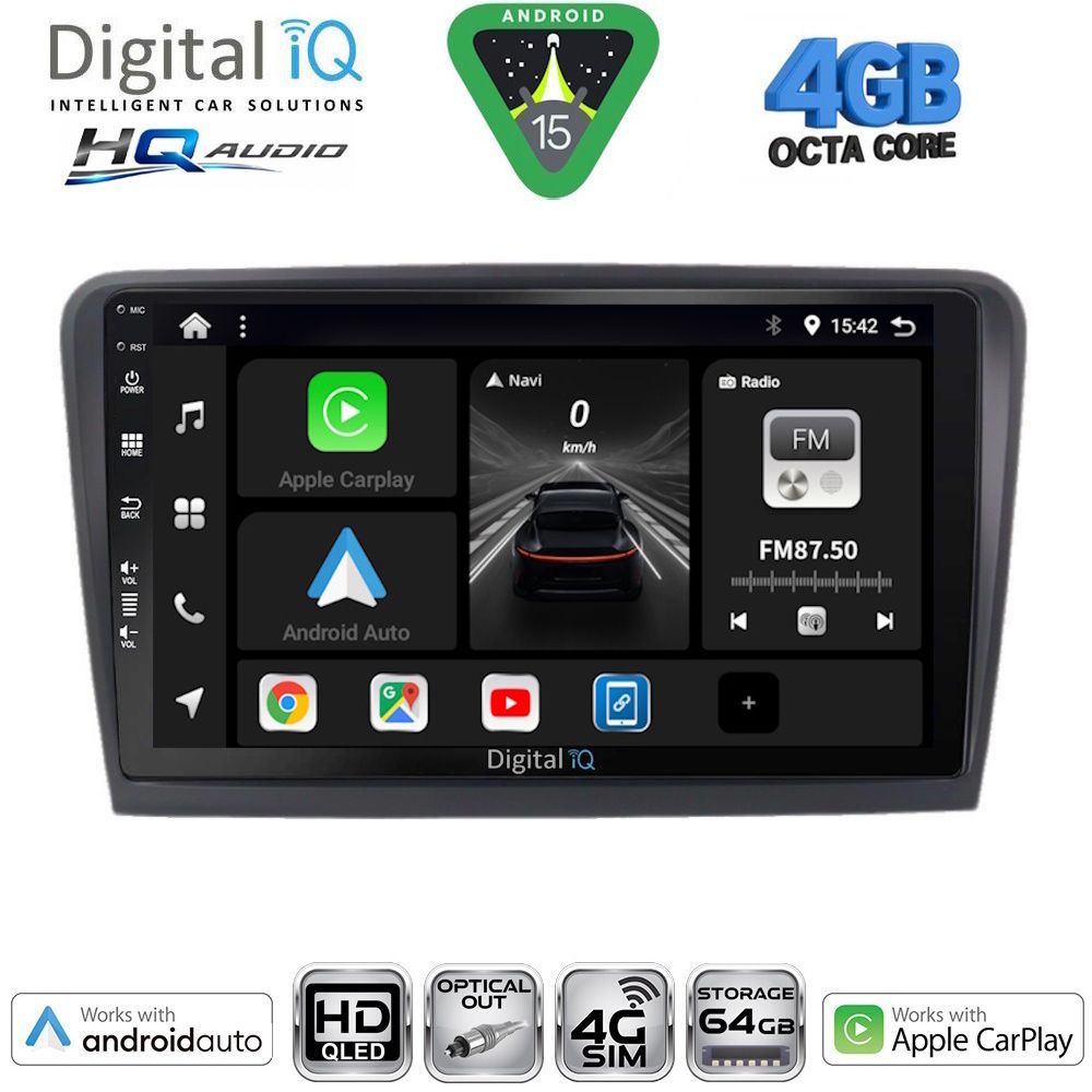 Βλησαρούλης Car Center - DIGITAL IQ BXK 19601_CPAA (9inc) MULTIMEDIA TABLET for SKODA RAPID mod. 2012-2023