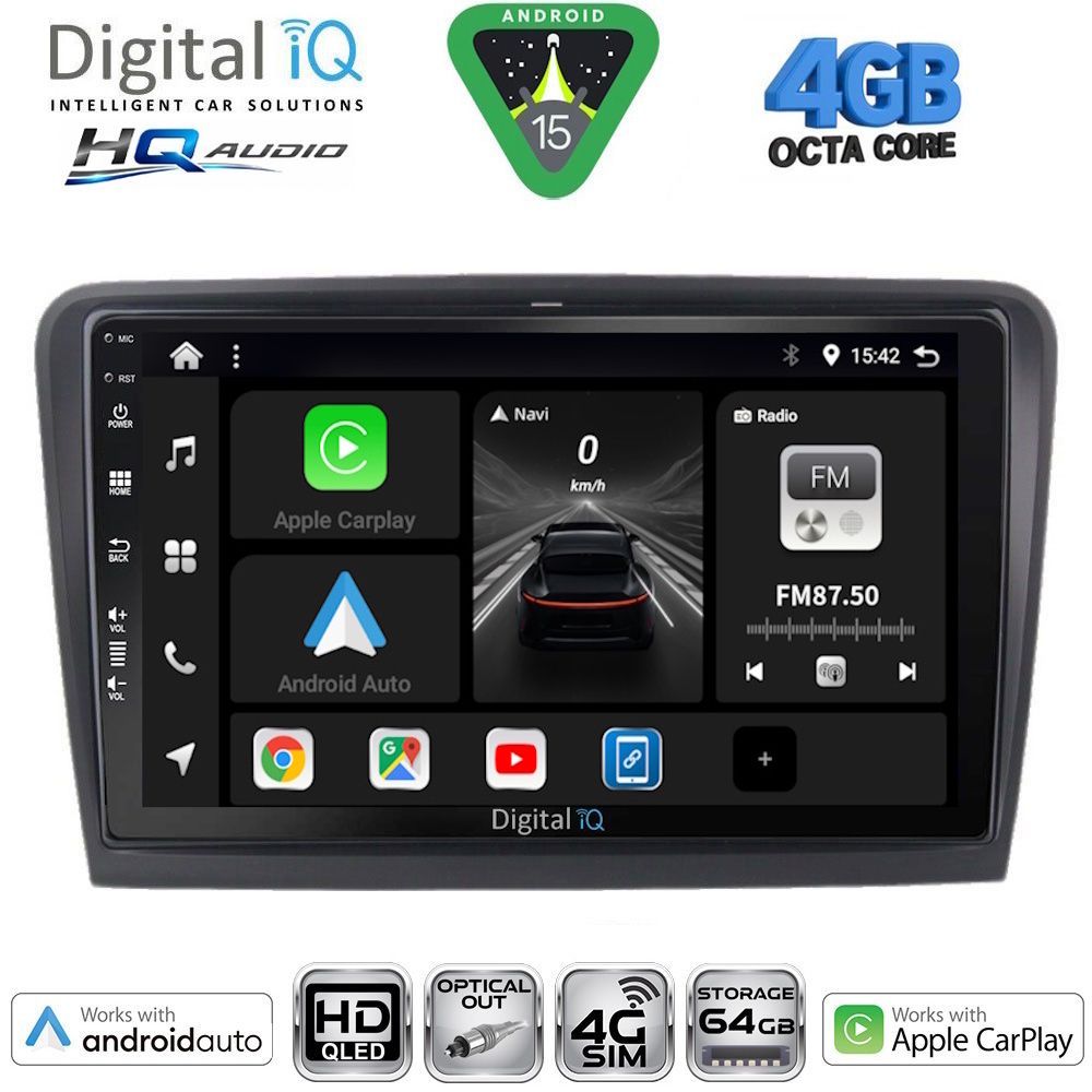 Βλησαρούλης Car Center - DIGITAL IQ BXK 19604B_CPAA (10inc) MULTIMEDIA TABLET for SKODA SUPERB mod. 2008-2015