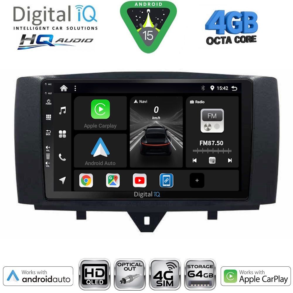 Βλησαρούλης Car Center - DIGITAL IQ BXK 19622_CPAA (9inc) MULTIMEDIA TABLET for SMART (451) mod. 2010-2015