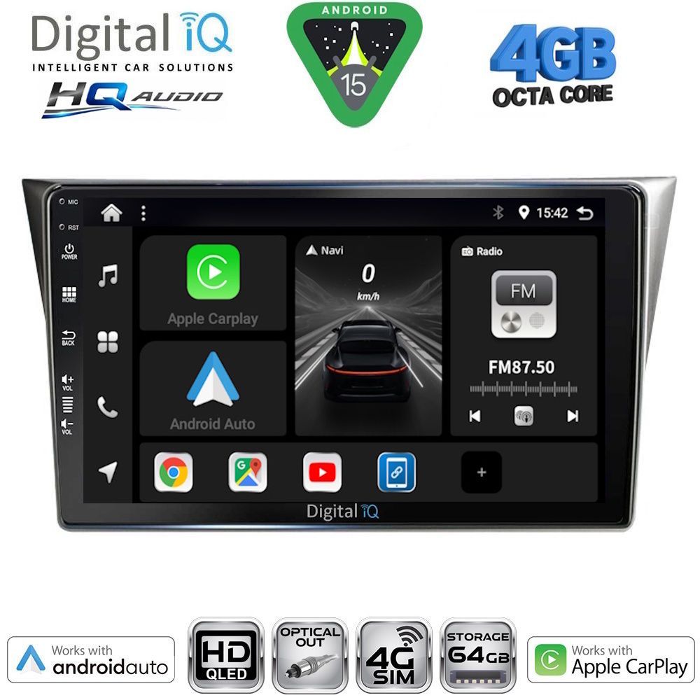 Βλησαρούλης Car Center - DIGITAL IQ BXK 19659_CPAA (9inc) MULTIMEDIA TABLET for SUBARU IMPREZA mod. 2002-2008