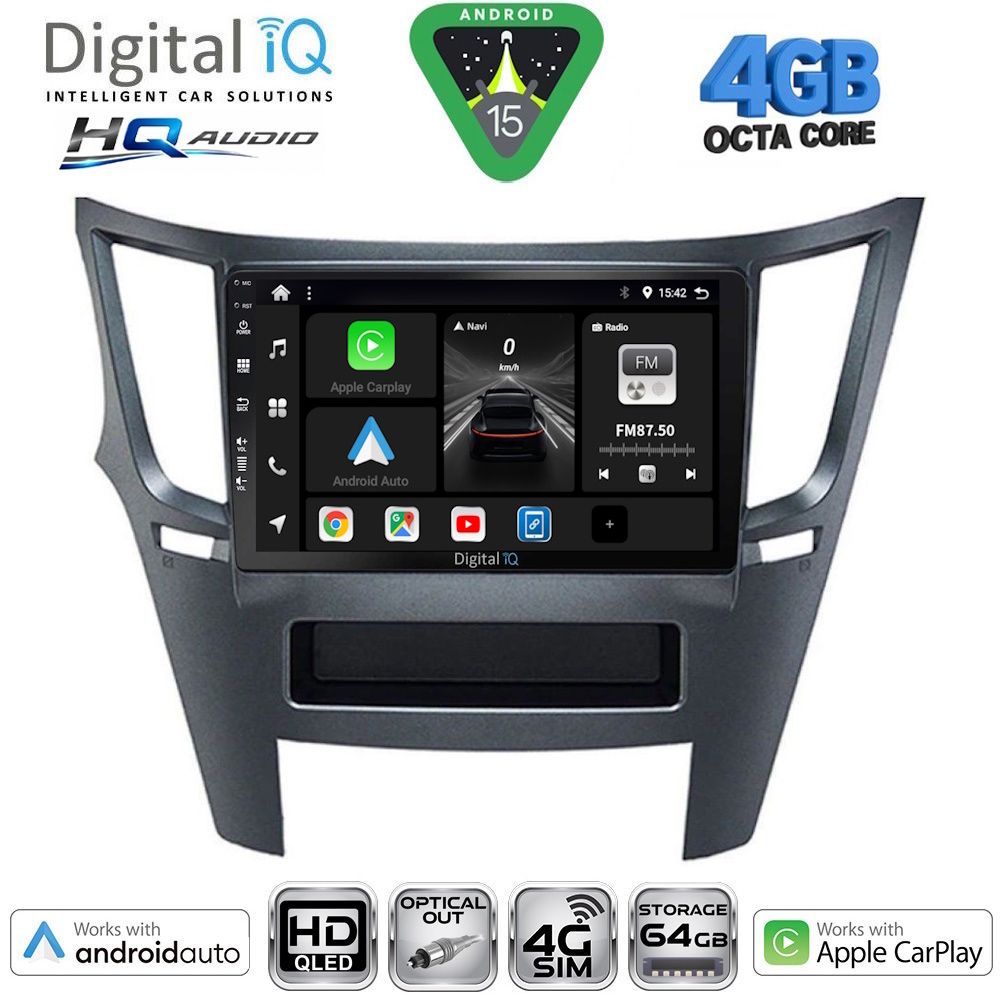 Βλησαρούλης Car Center - DIGITAL IQ BXK 19667_CPAA (9inc) MULTIMEDIA TABLET for SUBARU LEGACY - OUTBACK mod. 2009-2014