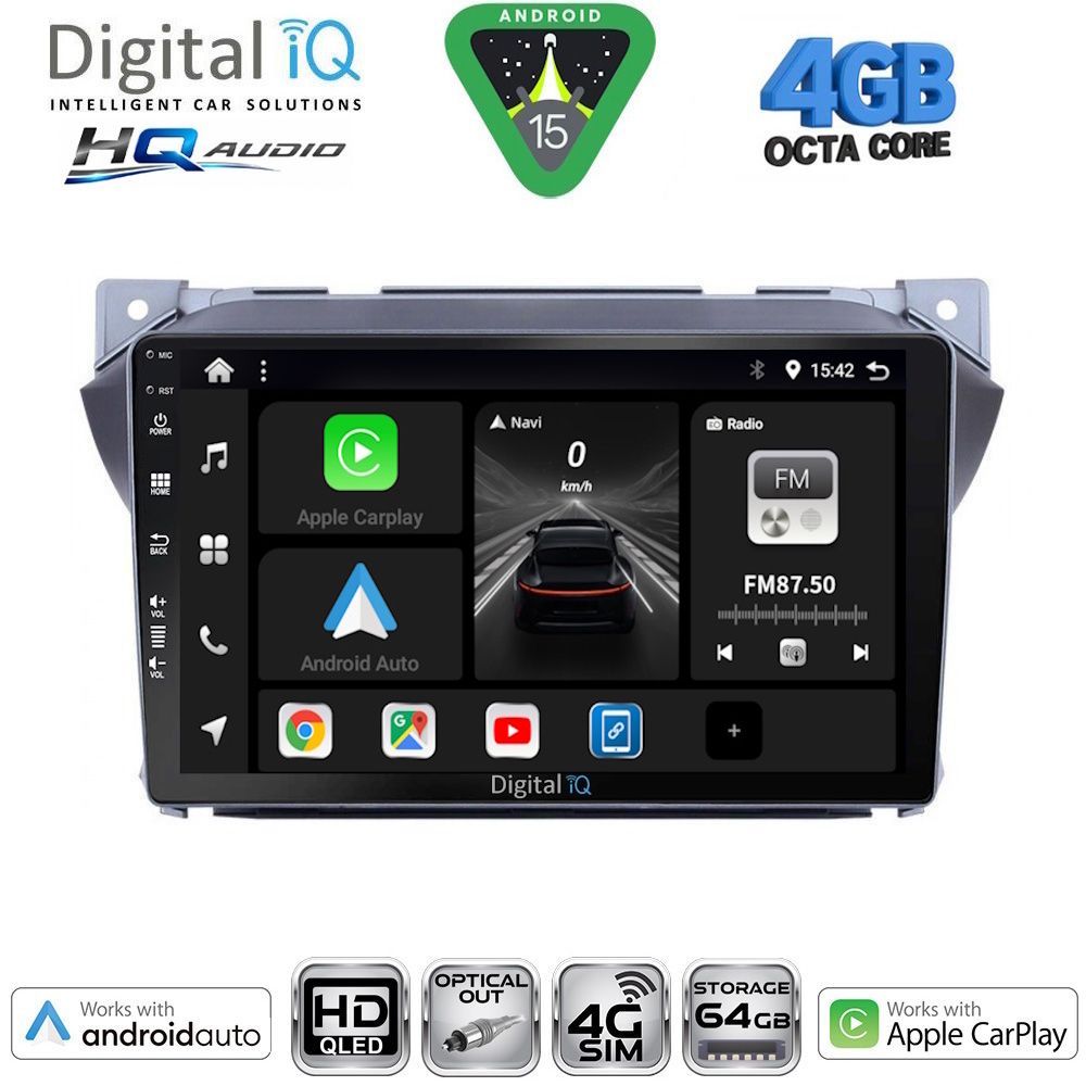 Βλησαρούλης Car Center - DIGITAL IQ BXK 19670_CPAA (9inc) MULTIMEDIA TABLET for SUZUKI ALTO - NISSAN PIXO mod. 2009-2014