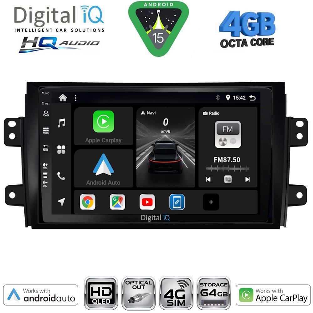Βλησαρούλης Car Center - DIGITAL IQ BXK 19688_CPAA (9inc) MULTIMEDIA TABLET for FIAT SEDICI – SUZUKI SX4 mod. 2005-2013