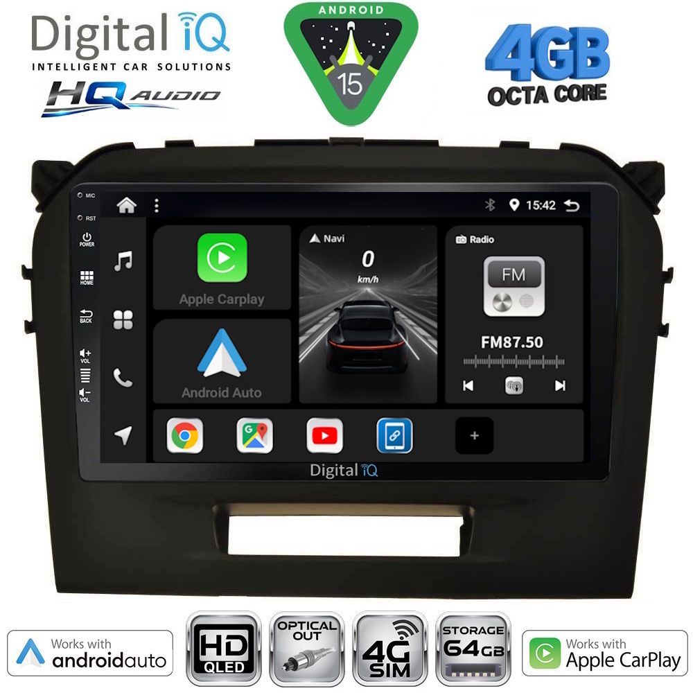Βλησαρούλης Car Center - DIGITAL IQ BXK 19697BL_CPAA (9inc) MULTIMEDIA TABLET for SUZUKI VITARA mod. 2016-2025 (BLACK)