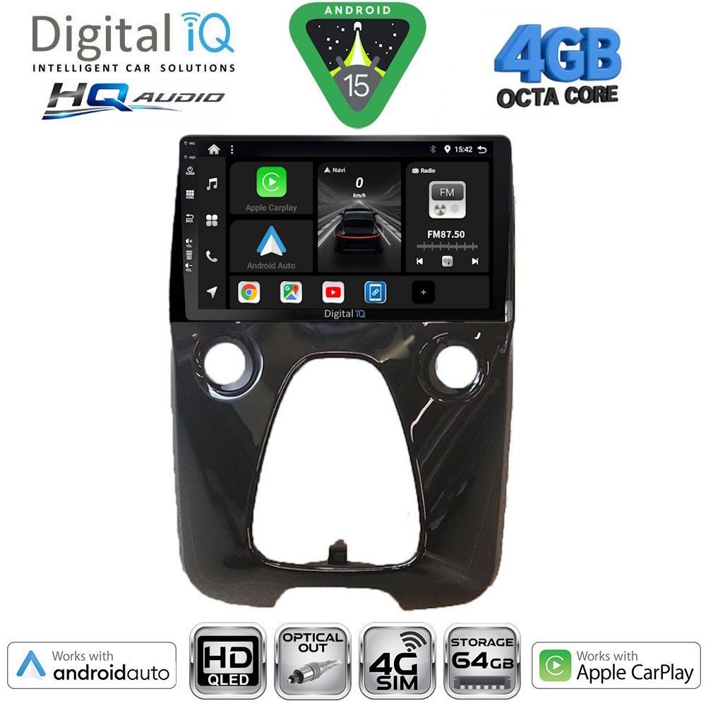 Βλησαρούλης Car Center - DIGITAL IQ BXK 19708_CPAA A/C (10inc) MULTIMEDIA TABLET for CITROEN C1-PEUGEOT 108-TOYOTA AYGO mod. 2014-2022