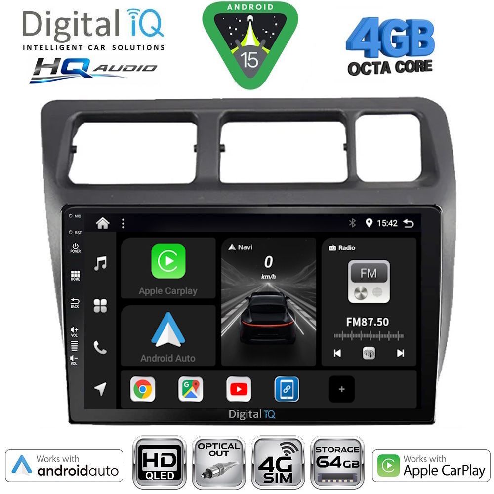 Βλησαρούλης Car Center - DIGITAL IQ BXK 19710_CPAA (9inc) MULTIMEDIA TABLET for TOYOTA COROLLA mod. 1992-1997