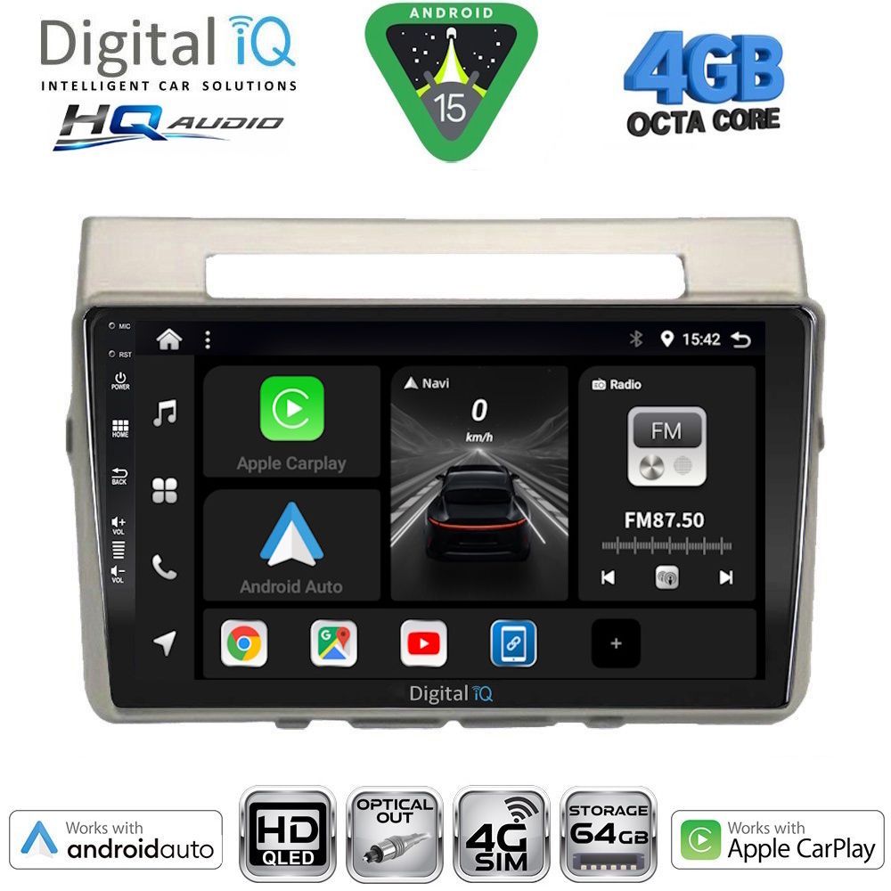 Βλησαρούλης Car Center - DIGITAL IQ BXK 19711B_CPAA (9inc) MULTIMEDIA TABLET for TOYOTA COROLLA VERSO mod. 2004-2009
