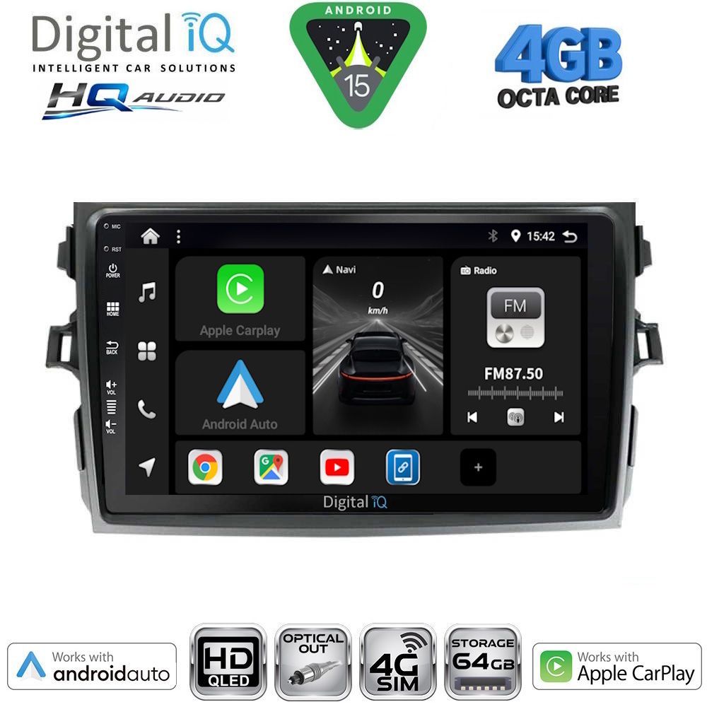 Βλησαρούλης Car Center - DIGITAL IQ BXK 19713_CPAA (9inc) MULTIMEDIA TABLET for TOYOTA COROLLA 4D mod. 2006-2012