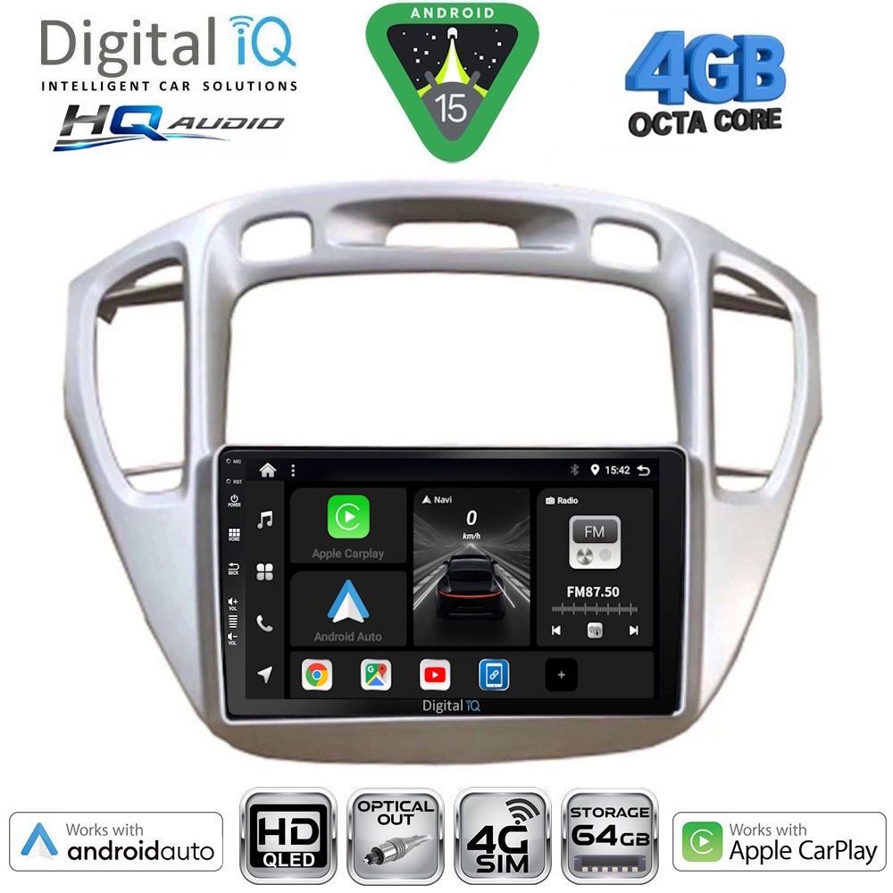 Βλησαρούλης Car Center - DIGITAL IQ BXK 19718_CPAA (9inc) MULTIMEDIA TABLET for TOYOTA HIGHLANDER mod. 2002-2009