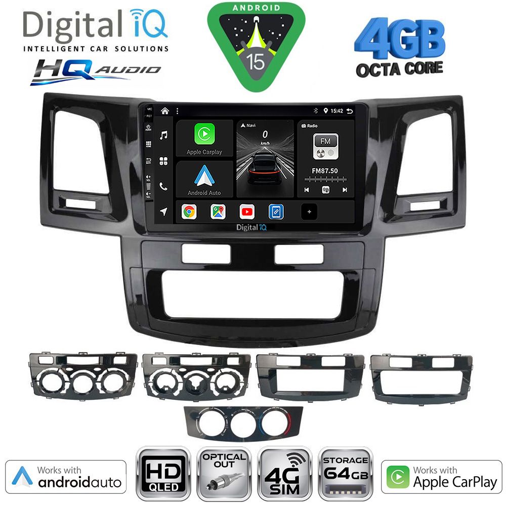 Βλησαρούλης Car Center - DIGITAL IQ BXK 19720_CPAA (9inc) MULTIMEDIA TABLET for TOYOTA HILUX mod. 2005-2016