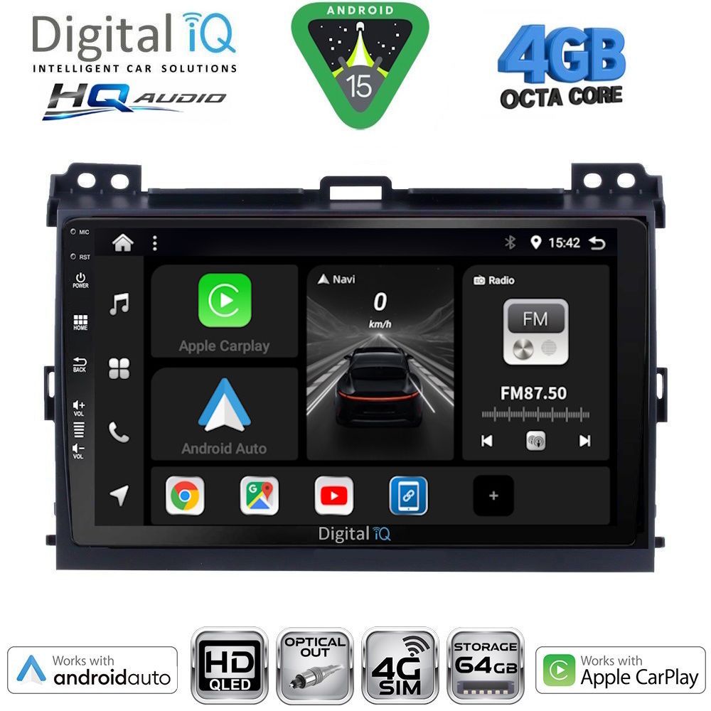 Βλησαρούλης Car Center - DIGITAL IQ BXK 19723_CPAA (9inc) MULTIMEDIA TABLET for TOYOTA LANDCRUISER mod. 2002-2008