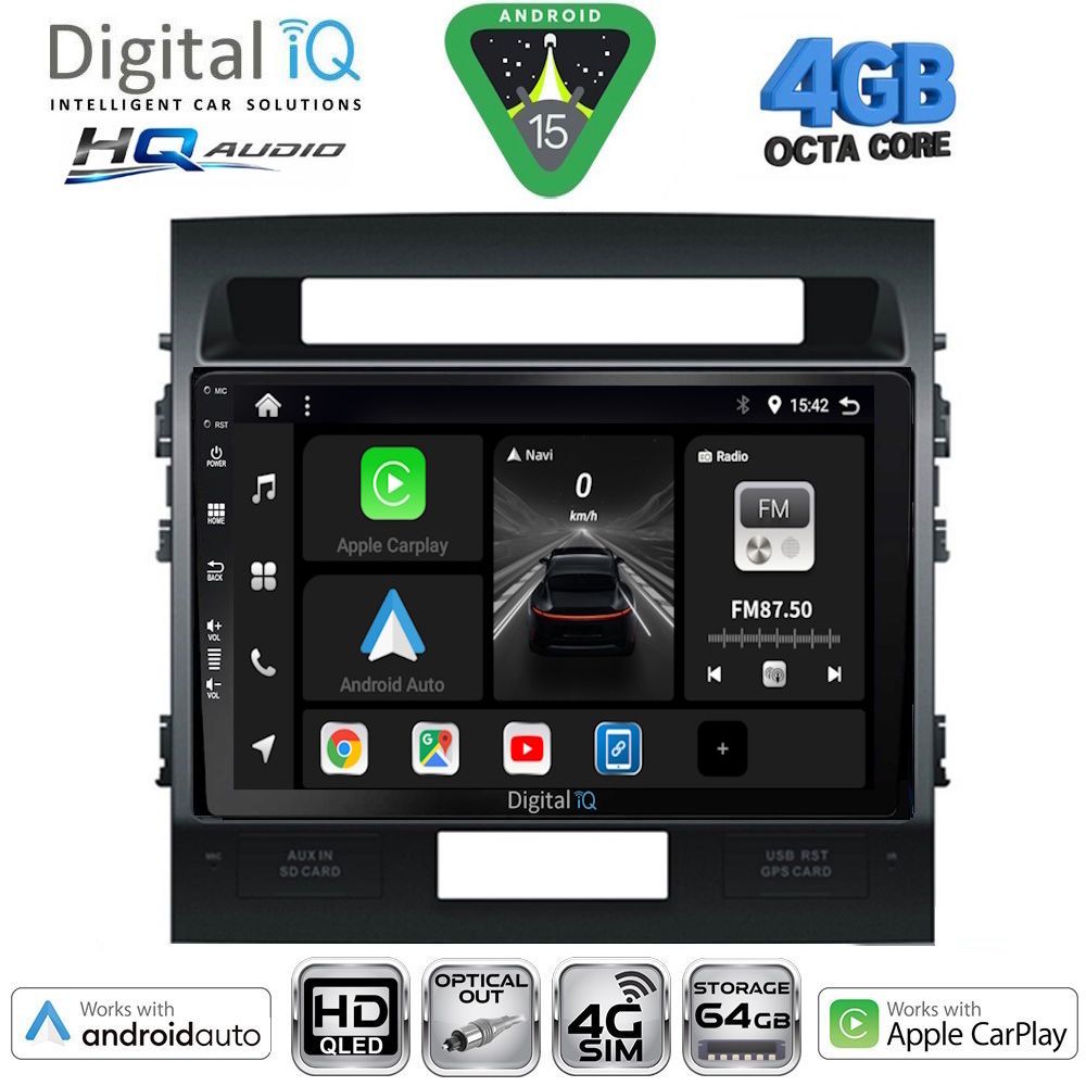 Βλησαρούλης Car Center - DIGITAL IQ BXK 19724_CPAA (10inc) MULTIMEDIA TABLET for TOYOTA LANDCRUISER mod. 2008-2015