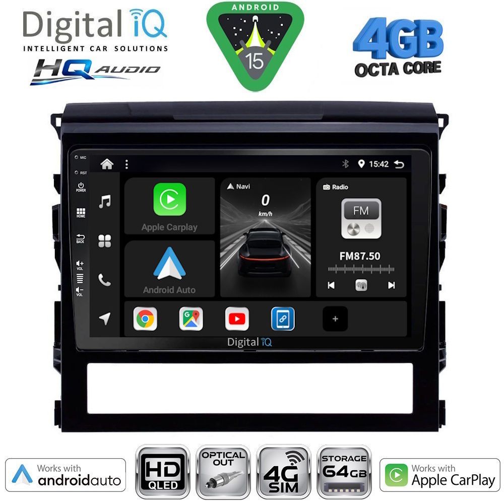 Βλησαρούλης Car Center - DIGITAL IQ BXK 19725_CPAA (9inc) MULTIMEDIA TABLET for TOYOTA LANDCRUISER mod. 2016-2019