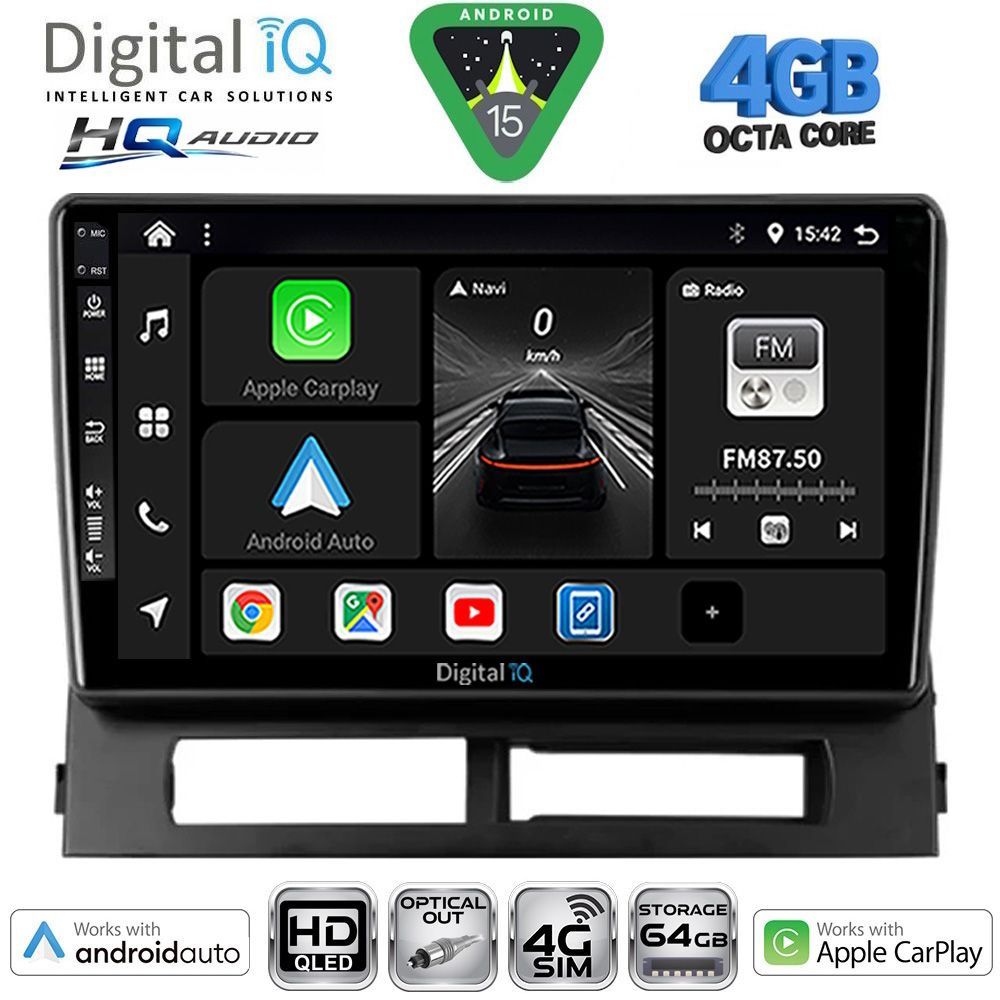 Βλησαρούλης Car Center - DIGITAL IQ BXK 19728DASH_CPAA (9inc) MULTIMEDIA TABLET for TOYOTA PRIUS mod. 2003-2009 (Supports Original Clima-HYBRID)