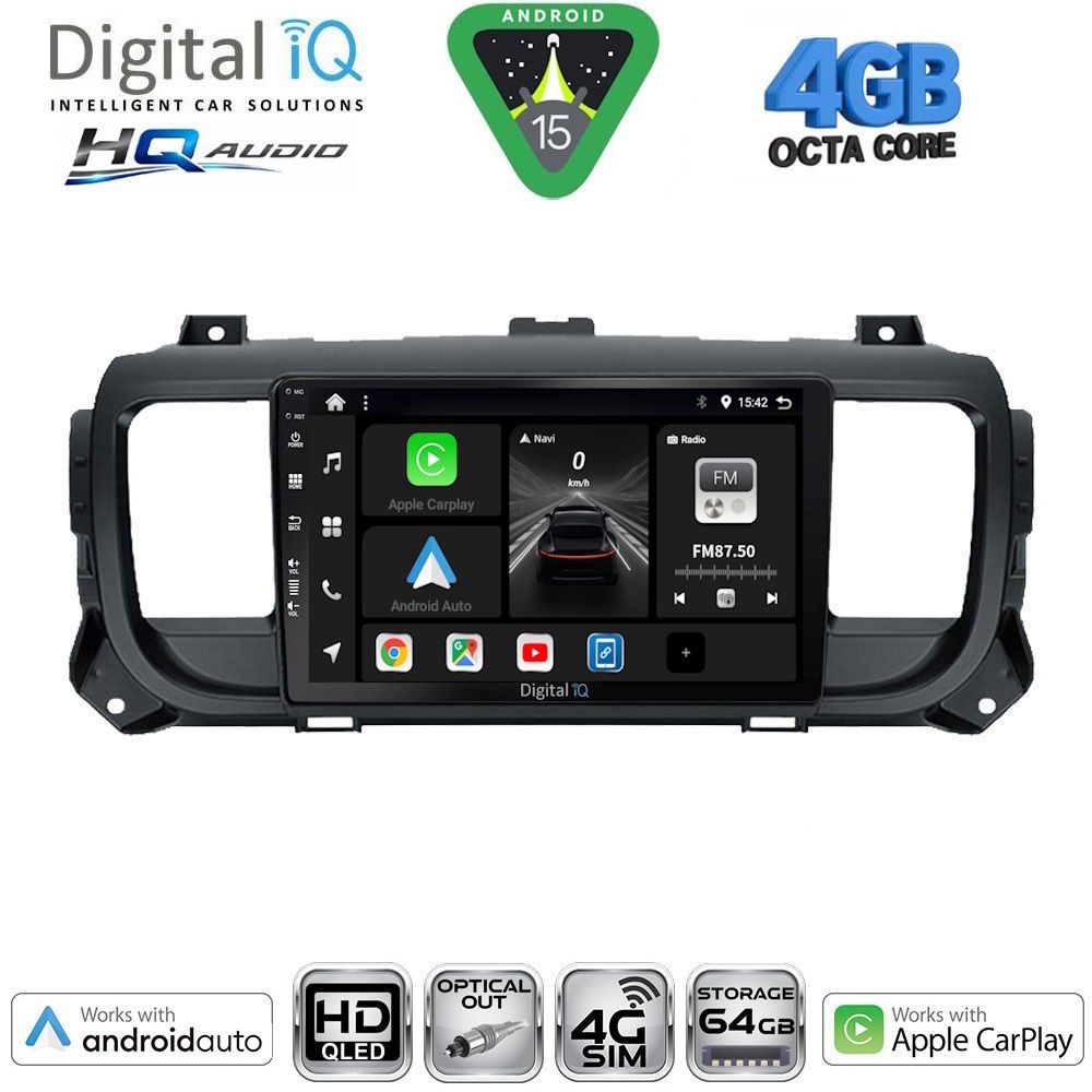 Βλησαρούλης Car Center - DIGITAL IQ BXK 19729_CPAA (9inc) MULTIMEDIA TABLET for CITROEN JUMPY-SPACETOURER – PEUGEOT EXPERT-TRAVELLER - TOYOTA PROACE mod.2016-2026