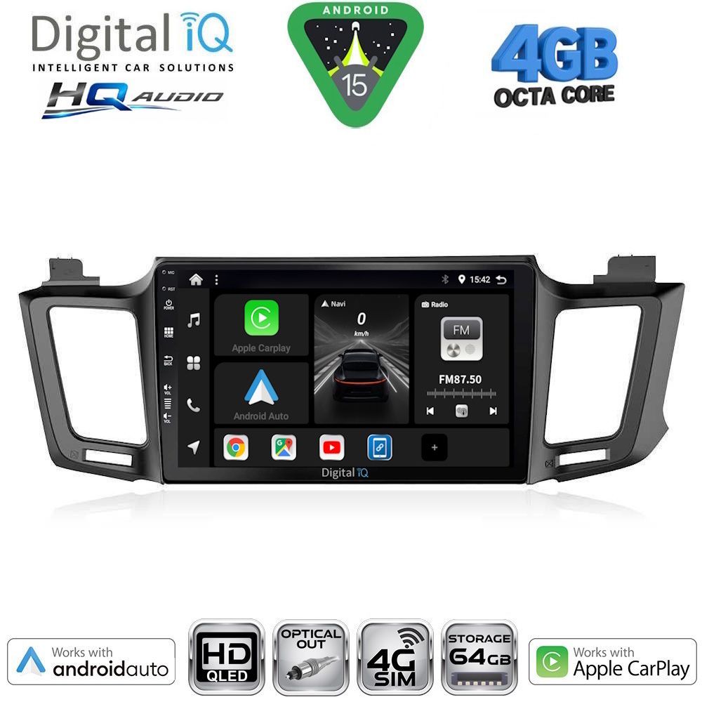 Βλησαρούλης Car Center - DIGITAL IQ BXK 19733_CPAA (10inc) MULTIMEDIA TABLET for TOYOTA RAV 4 mod. 2013-2019