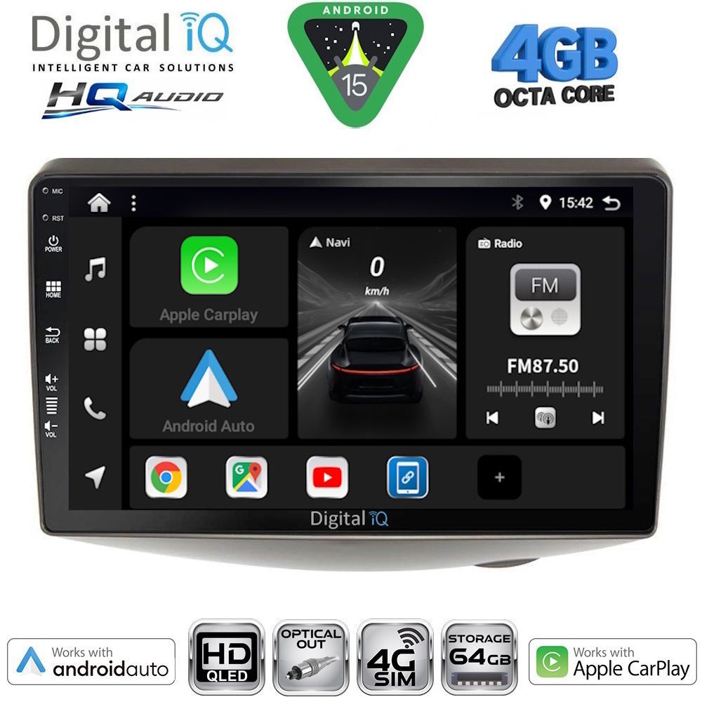 Βλησαρούλης Car Center - DIGITAL IQ BXK 19735_CPAA (9inc) MULTIMEDIA TABLET for TOYOTA YARIS mod. 1999-2006
