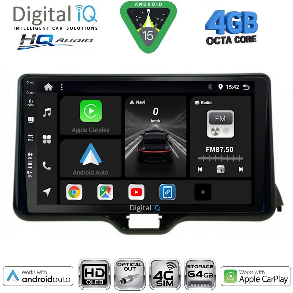 Βλησαρούλης Car Center - DIGITAL IQ BXK 19738_CPAA (10inc) MULTIMEDIA TABLET for TOYOTA YARIS mod. 2020-2026 - MAZDA 2 mod. 2023-2026