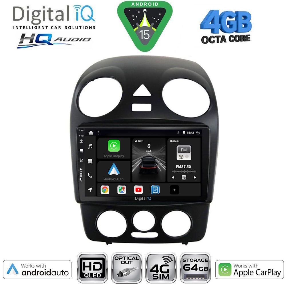 Βλησαρούλης Car Center - DIGITAL IQ BXK 19742_CPAA (9inc) MULTIMEDIA TABLET for VW BEETLE mod. 2004-2011