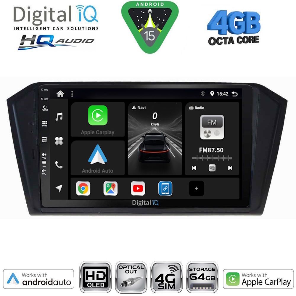 Βλησαρούλης Car Center - DIGITAL IQ BXK 19750_CPAA (10inc) MULTIMEDIA TABLET for VW PASSAT mod. 2016-2023