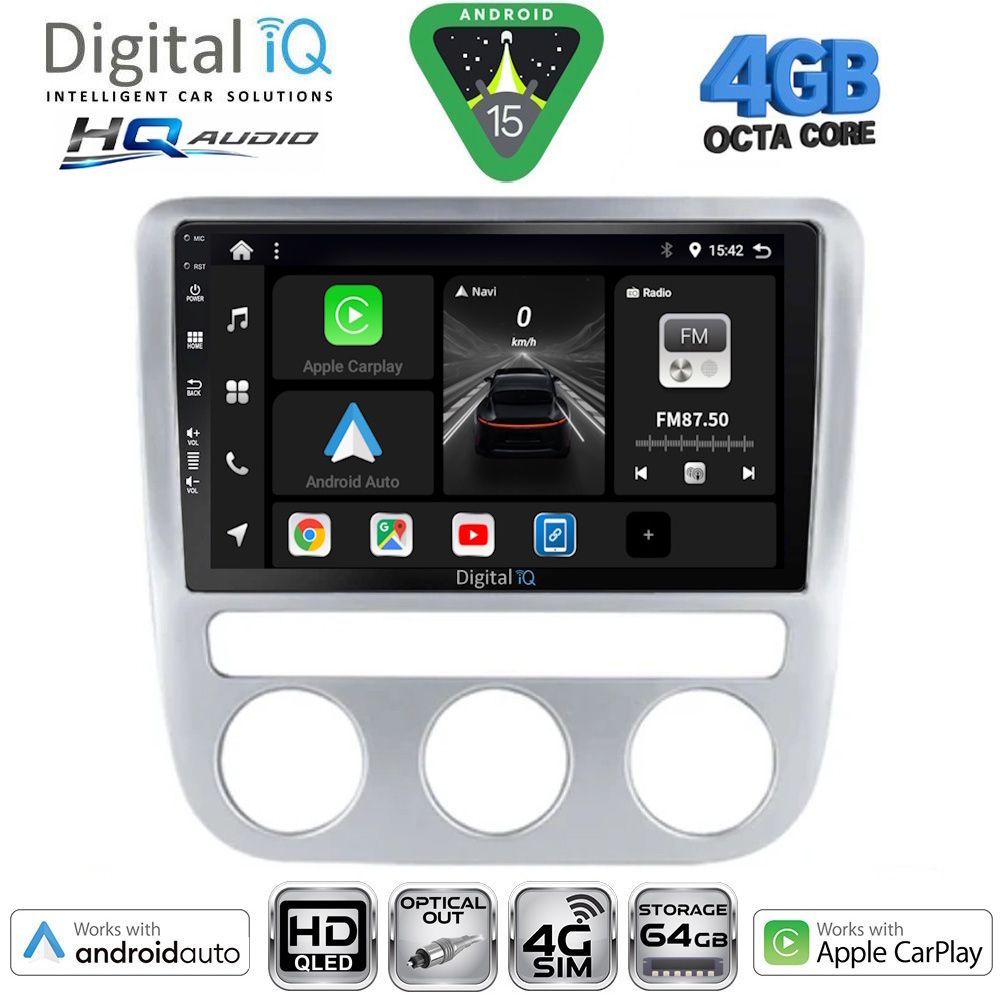 Βλησαρούλης Car Center - DIGITAL IQ BXK 19752_CPAA CLIMA (9inc) MULTIMEDIA TABLET for VW EOS mod. 2006-2016 - SCIROCCO mod. 2008-2010