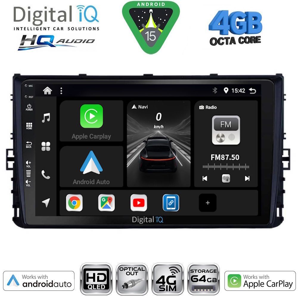 Βλησαρούλης Car Center - DIGITAL IQ BXK 19758_CPAA (9inc) MULTIMEDIA TABLET for VW POLO – TROC – TCROSS mod. 2017-2026