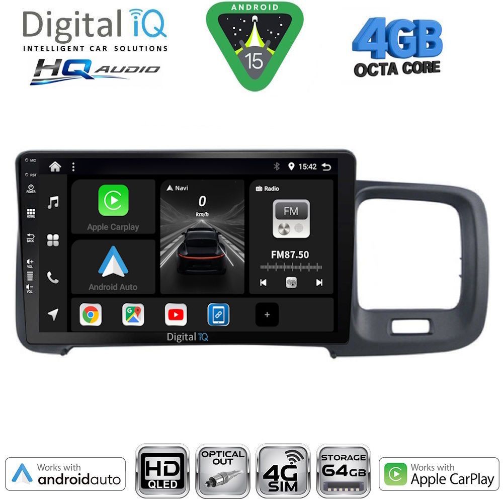 Βλησαρούλης Car Center - DIGITAL IQ BXK 19785_CPAA (9inc) MULTIMEDIA TABLET for VOLVO S60 mod. 2010-2018