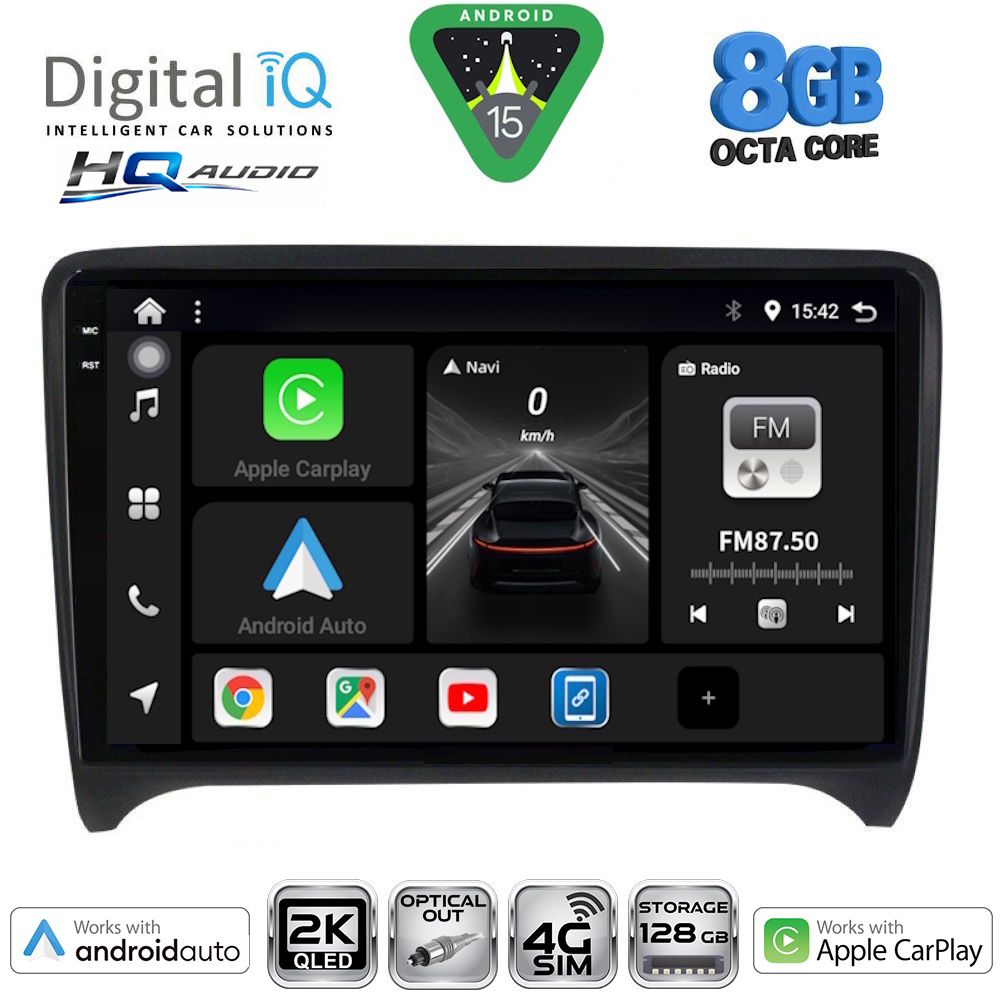 Βλησαρούλης Car Center - DIGITAL IQ BXK 20009_CPAA (9inc) MULTIMEDIA TABLET for AUDI TT mod. 2007-2015