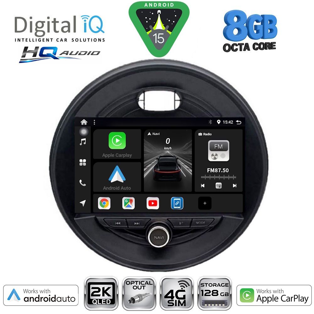 Βλησαρούλης Car Center - DIGITAL IQ BXK 20066_CPAA (9inc) MULTIMEDIA TABLET for MINI COOPER (F55-56-F57) mod. 2015-2024 - CLUBMAN (F54) mod. 2015-2024 - ROADSTER (F59) mod. 2014- COUNTRYMAN (F60) mod. 2016-2024