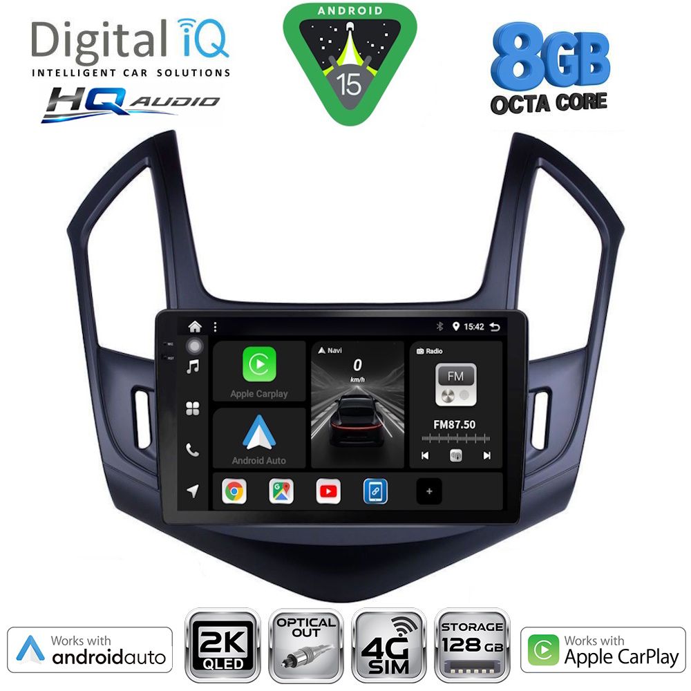 Βλησαρούλης Car Center - DIGITAL IQ BXK 20077_CPAA (9inc) MULTIMEDIA TABLET for CHEVROLET CRUZE mod. 2013-2015