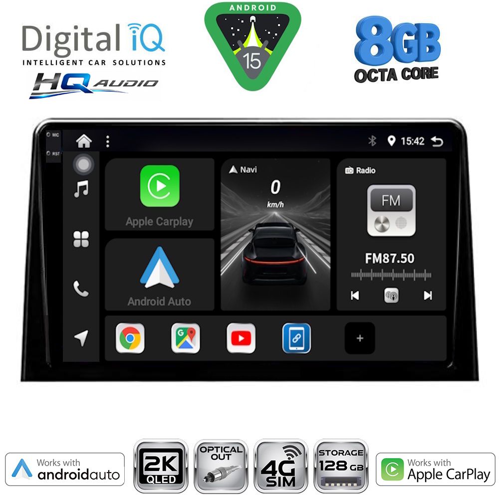 Βλησαρούλης Car Center - DIGITAL IQ BXK 20082_CPAA (10inc) MULTIMEDIA TABLET for CITROEN BERLINGO – OPEL COMBO – PEUGEOT PARTNER – TOYOTA PROACE mod. 2018-2026 - FIAT DOBLO mod. 2022-2026
