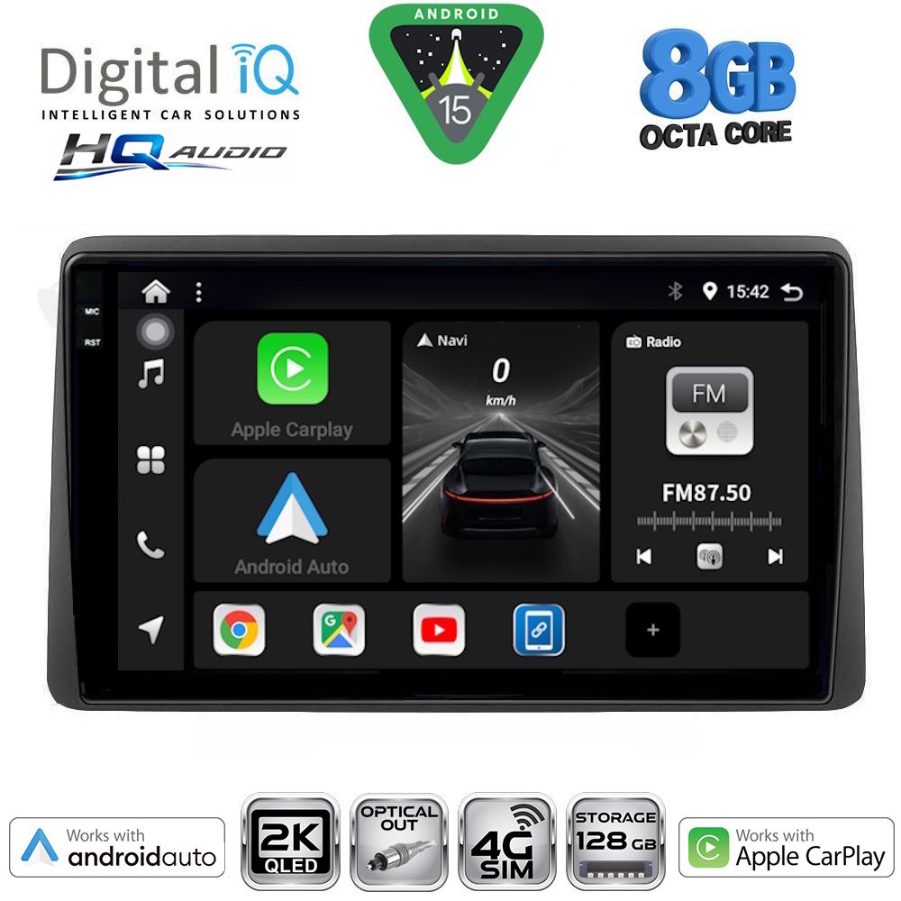 Βλησαρούλης Car Center - DIGITAL IQ BXK 20104_CPAA (10inc) MULTIMEDIA TABLET for DACIA DUSTER mod. 2019-2026