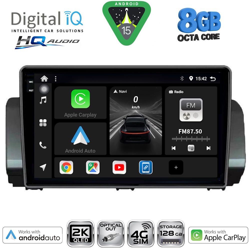 Βλησαρούλης Car Center - DIGITAL IQ BXK 20109_CPAA (9inc) MULTIMEDIA TABLET for DACIA LOGAN - SANDERO - JOGGER mod. 2020-2026