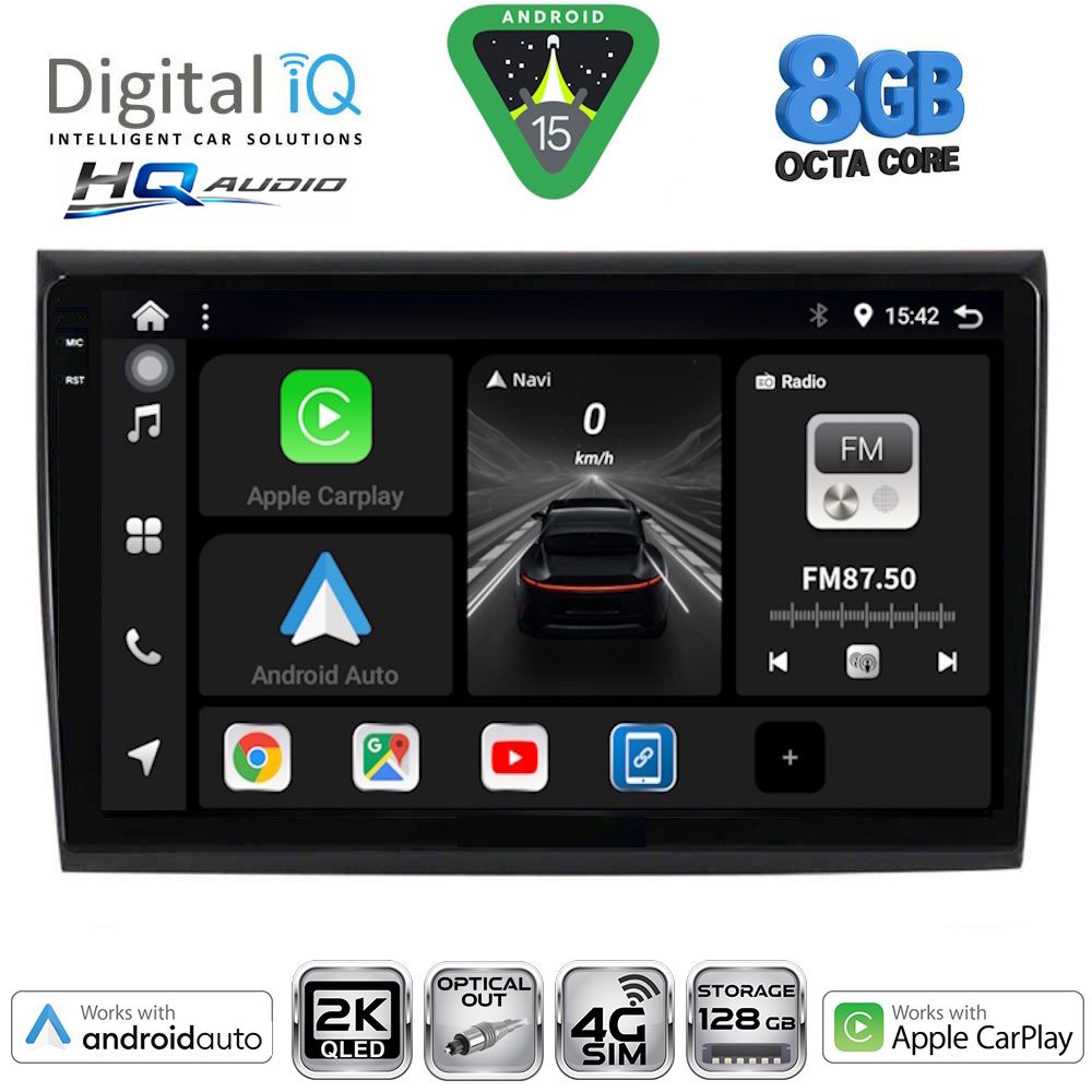 Βλησαρούλης Car Center - DIGITAL IQ BXK 20136_CPAA (9inc) MULTIMEDIA TABLET for FIAT BRAVO mod. 2007-2019