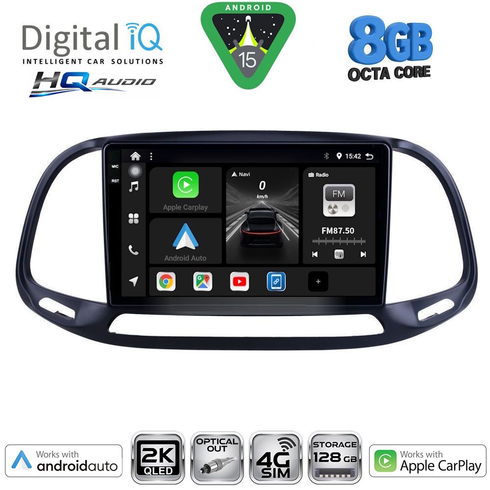 Βλησαρούλης Car Center - DIGITAL IQ BXK 20138_CPAA (9inc) MULTIMEDIA TABLET for FIAT DOBLO – OPEL COMBO mod. 2015-2018
