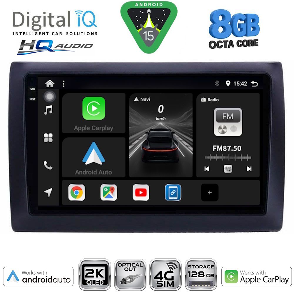 Βλησαρούλης Car Center - DIGITAL IQ BXK 20145_CPAA (9inc) MULTIMEDIA TABLET for FIAT STILO mod. 2001-2007