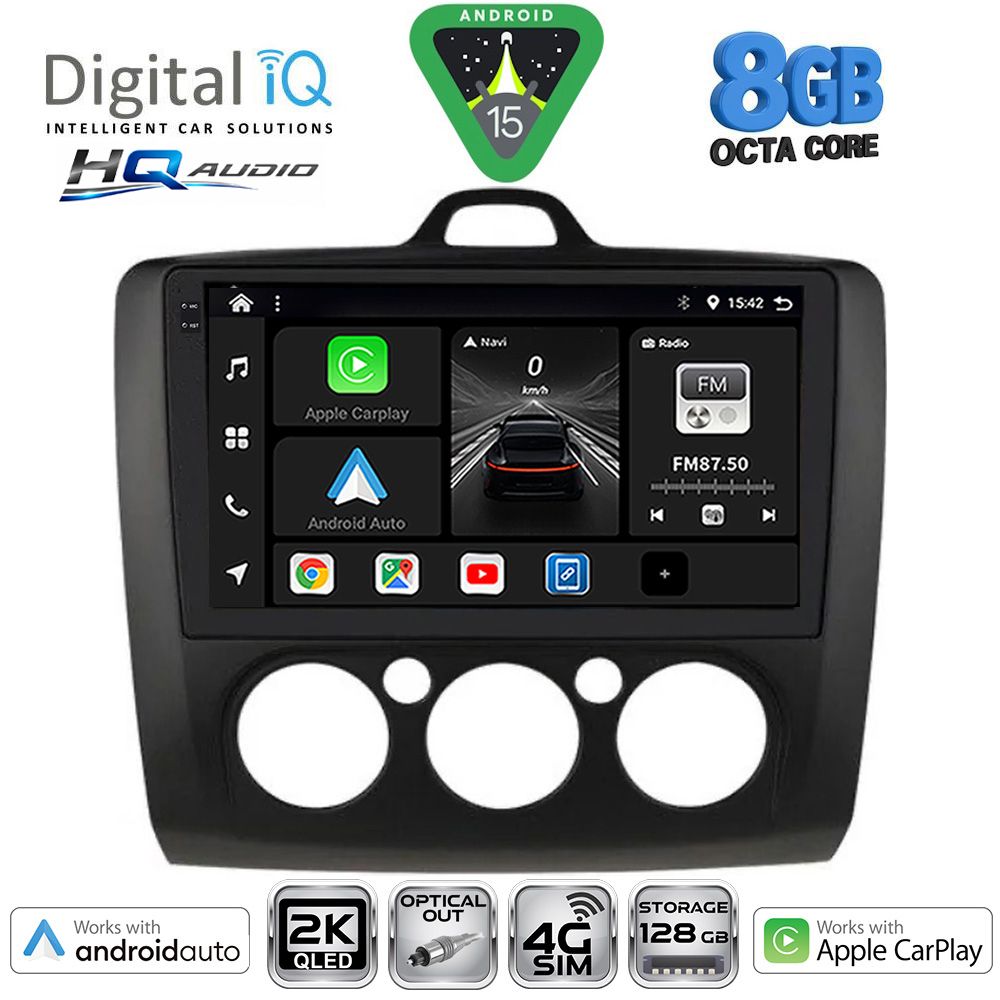 Βλησαρούλης Car Center - DIGITAL IQ BXK 20156BL_CPAA A/C (9inc) MULTIMEDIA TABLET for FORD FOCUS mod. 2005-2012 (BLACK)