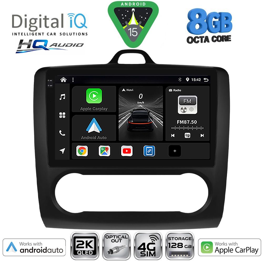 Βλησαρούλης Car Center - DIGITAL IQ BXK 20156BL_CPAA CLIMA (9inc) MULTIMEDIA TABLET for FORD FOCUS mod. 2005-2012 (BLACK)