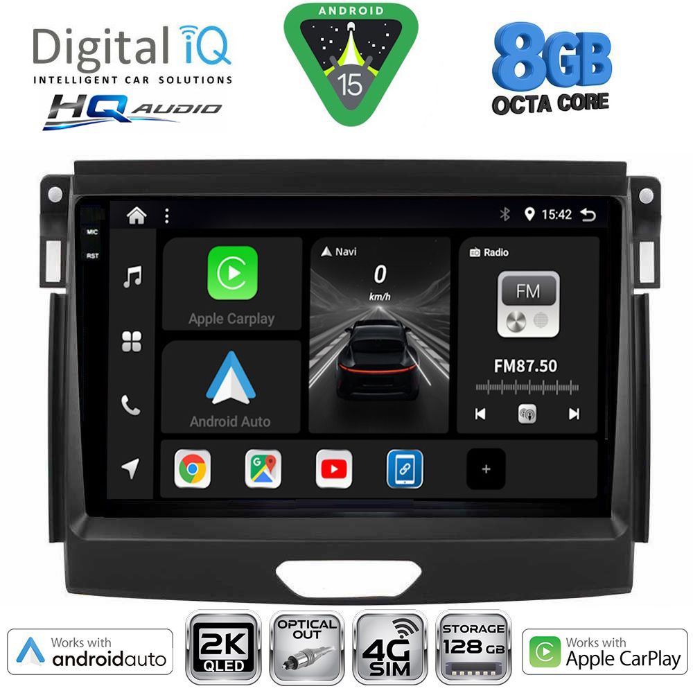 Βλησαρούλης Car Center - DIGITAL IQ BXK 20172A_CPAA (9inc) MULTIMEDIA TABLET for FORD RANGER mod. 2015-2018