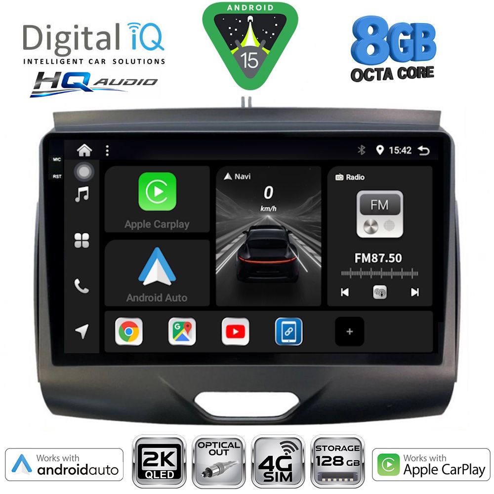 Βλησαρούλης Car Center - DIGITAL IQ BXK 20172B_CPAA (9inc) MULTIMEDIA TABLET for FORD RANGER mod. 2015-2018
