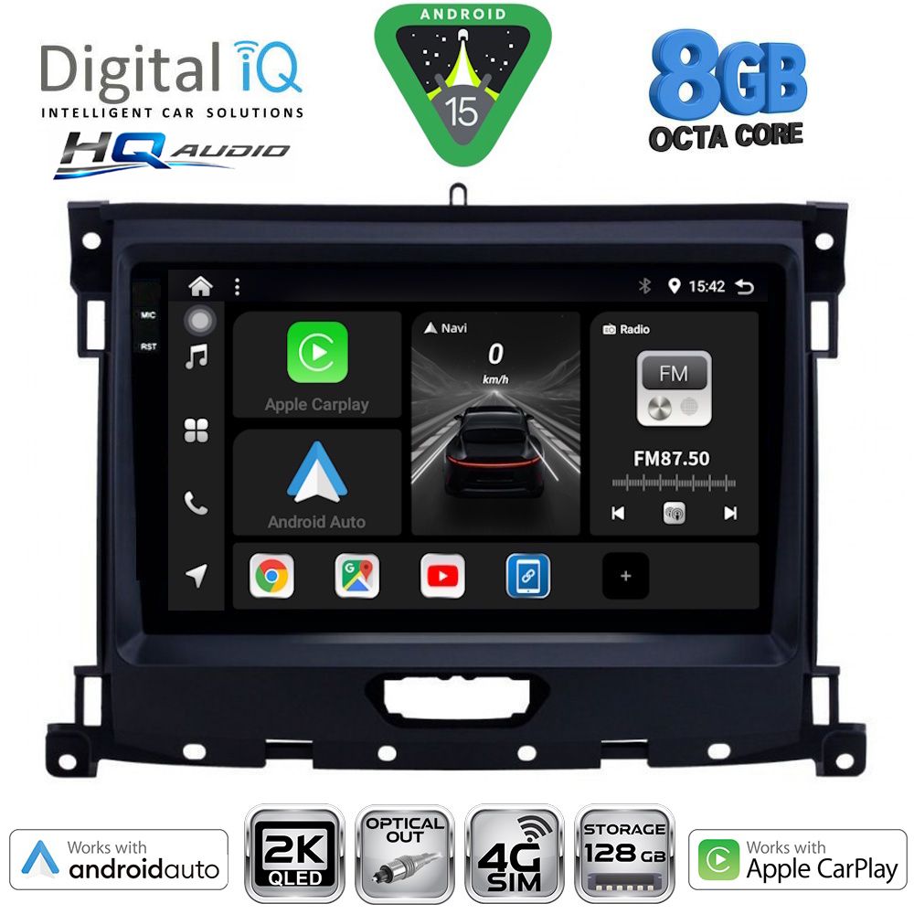 Βλησαρούλης Car Center - DIGITAL IQ BXK 20173_CPAA (9inc) MULTIMEDIA TABLET for FORD RANGER mod. 2018-2023