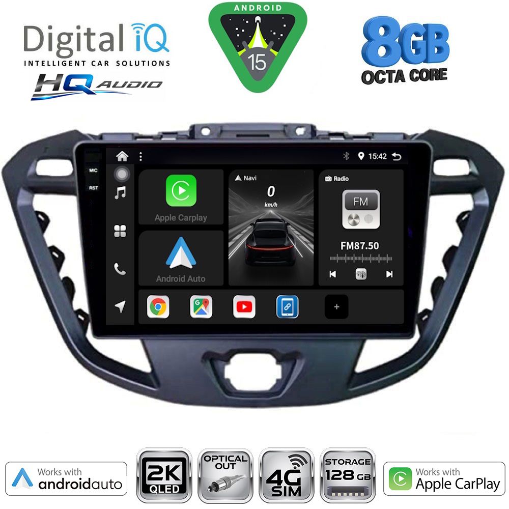Βλησαρούλης Car Center - DIGITAL IQ BXK 20177_CPAA (9inc) MULTIMEDIA TABLET for FORD TRANSIT CUSTOM | TOURNEO CUSTOM mod. 2013-2019